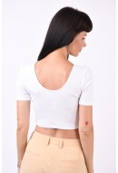 Tricou Dama Only Onlnulan Rib Short White